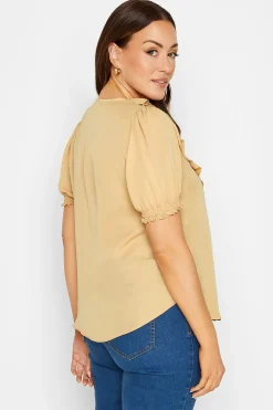M&Co Womens Light Orange Frill Front Blouse><noscript><img width=