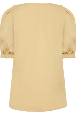 M&Co Womens Light Orange Frill Front Blouse><noscript><img width=