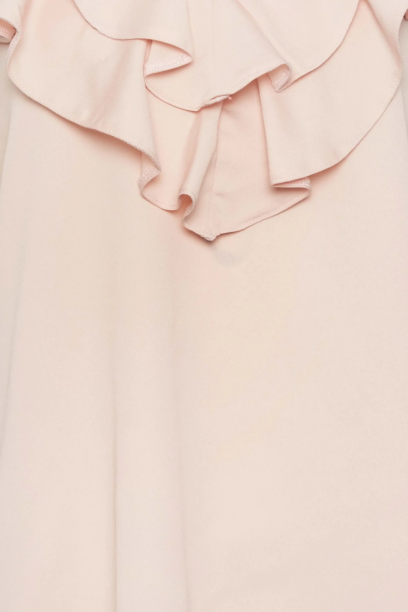 M&Co Womens Light Pink Frill Front Blouse>Women Short Sleeve Tops