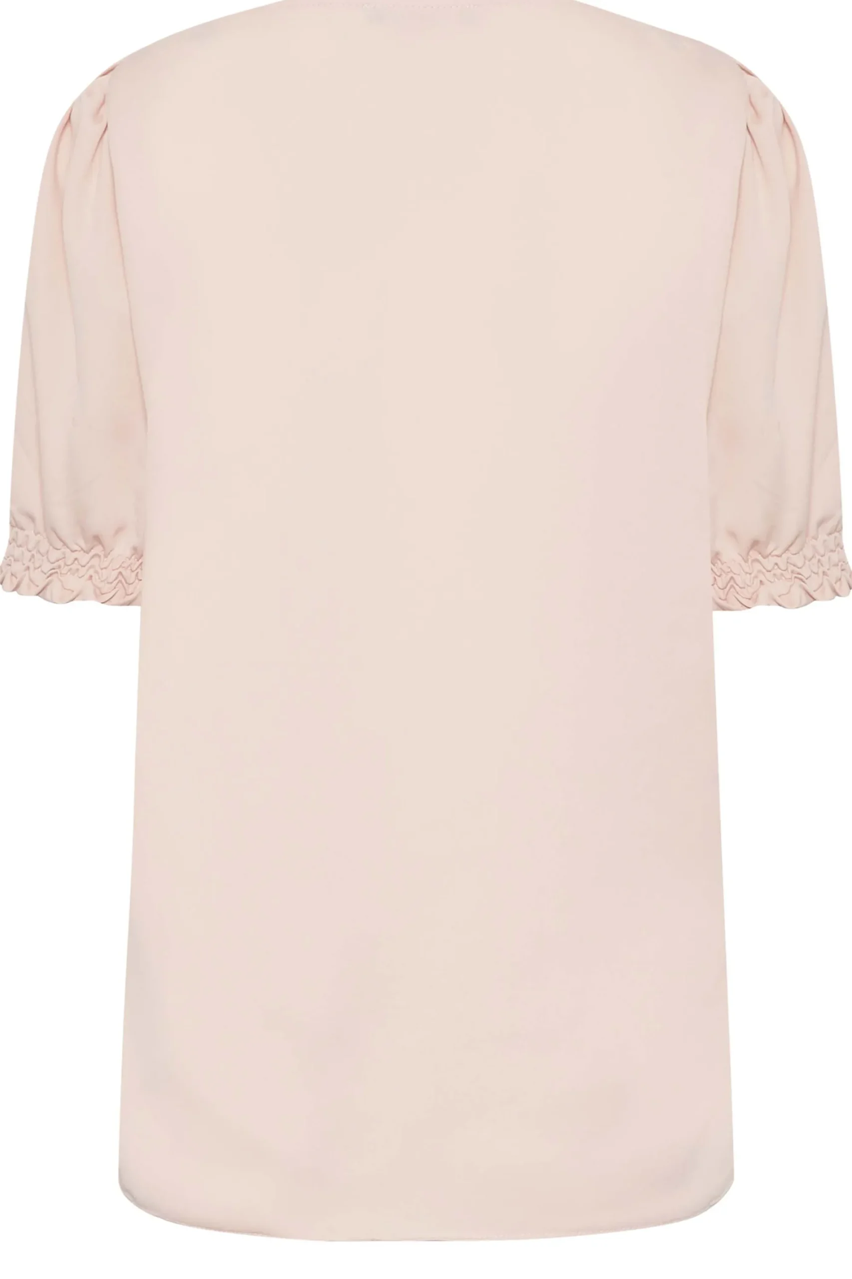 M&Co Womens Light Pink Frill Front Blouse>Women Short Sleeve Tops