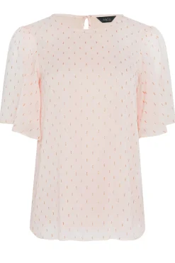 M&Co Womens Light Pink Glitter Blouse><noscript><img width=