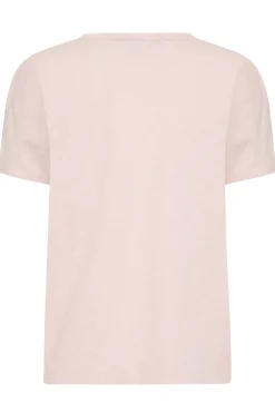M&Co Womens Light Pink V-Neck Cotton T-Shirt><noscript><img width=