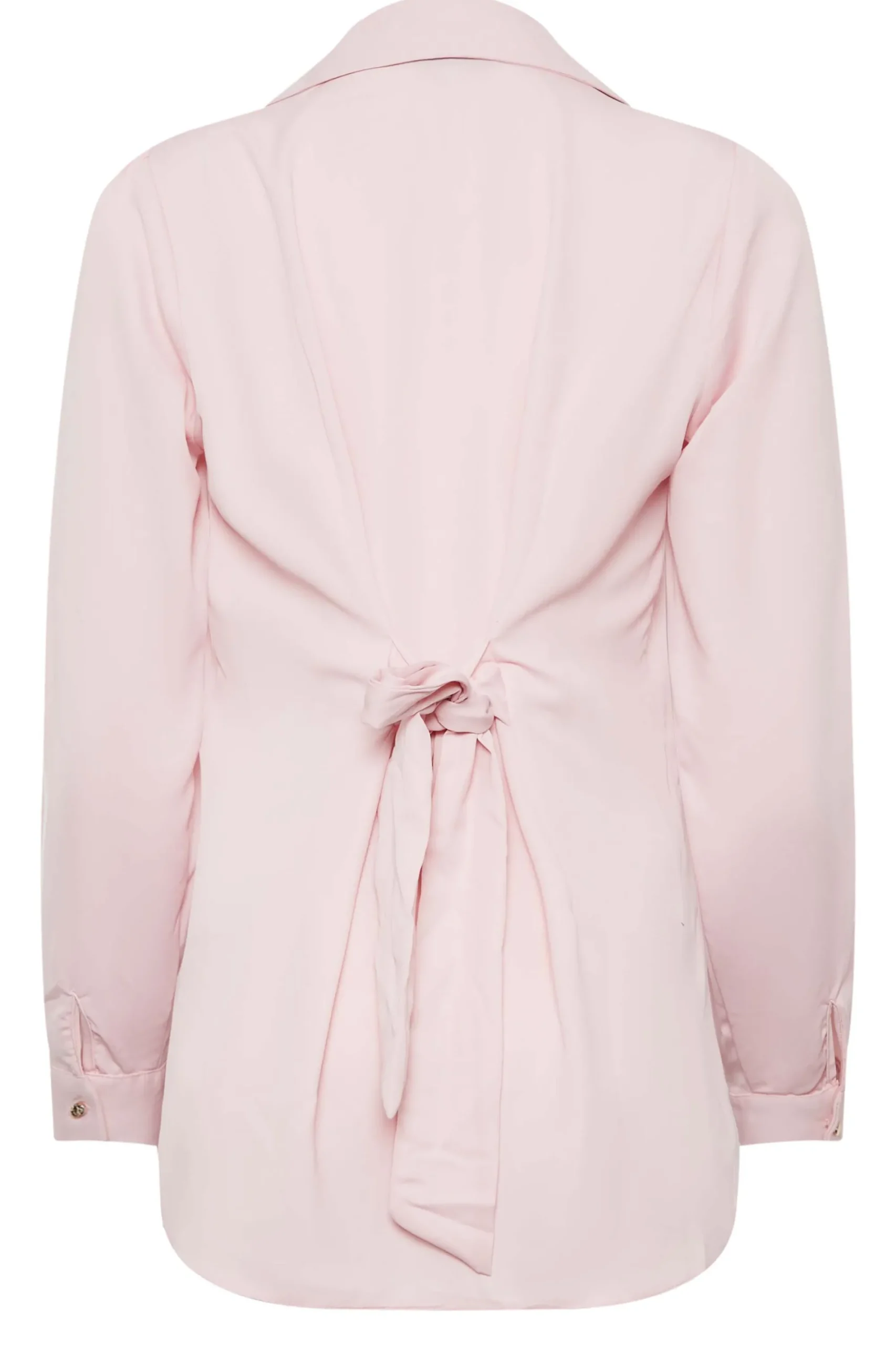 M&Co Womens Light Pink Tie Back Tunic Shirt>Women Shirts