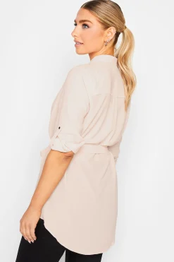M&Co Womens Light Pink Tie Waist Tunic Shirt><noscript><img width=