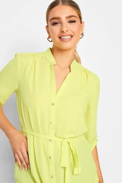 M&Co Womens Lime Green Tie Waist Blouse><noscript><img width=