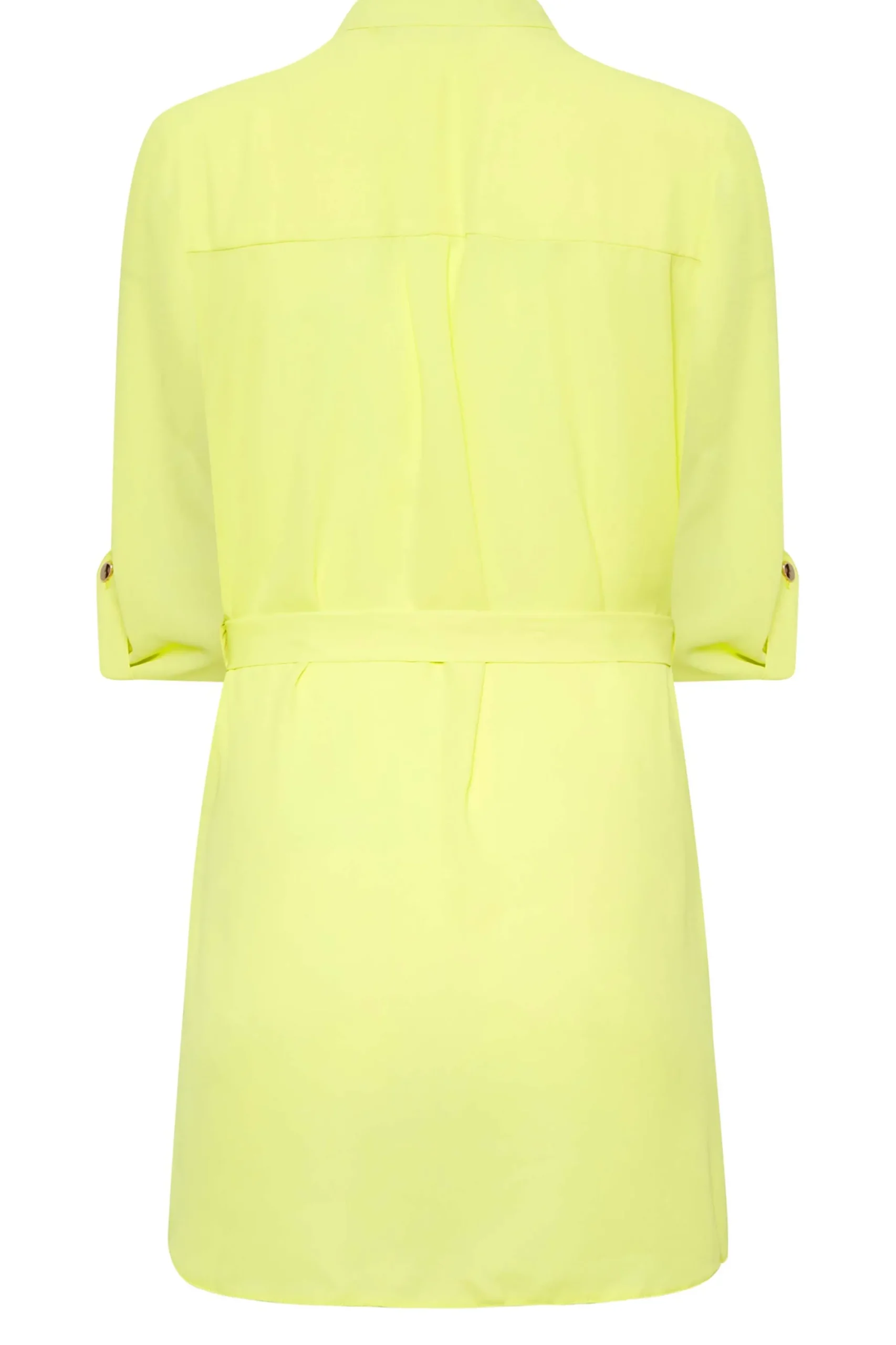 M&Co Womens Lime Green Tie Waist Blouse>Women Shirts