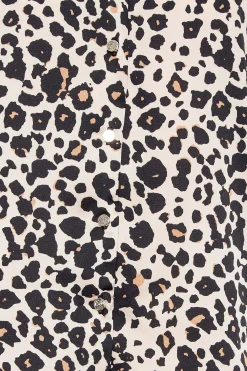 M&Co Womens Natural Leopard Frill Sleeve Blouse><noscript><img width=