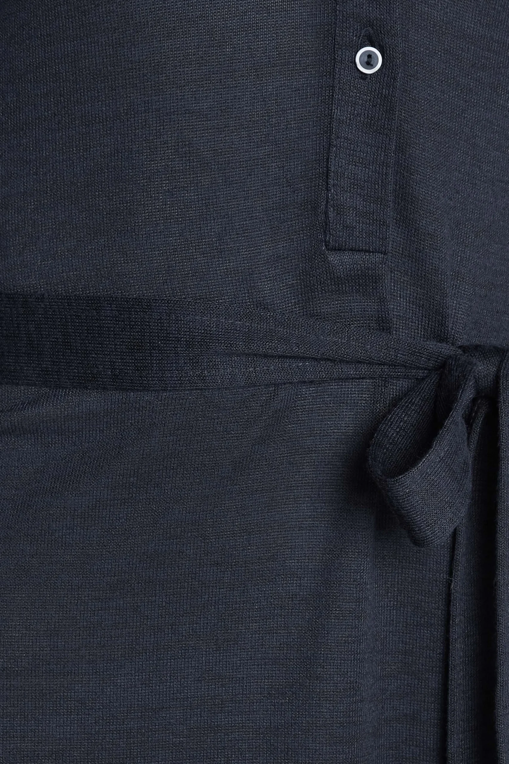 M&Co Womens Navy Blue Tie Waist Tunic Dress>Women Shirt Dresses