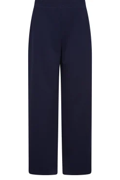 M&Co Womens Navy Blue Stretch Scuba Wide Leg Trousers><noscript><img width=