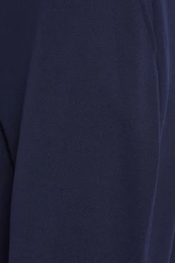 M&Co Womens Navy Blue Stretch Scuba Wide Leg Trousers><noscript><img width=