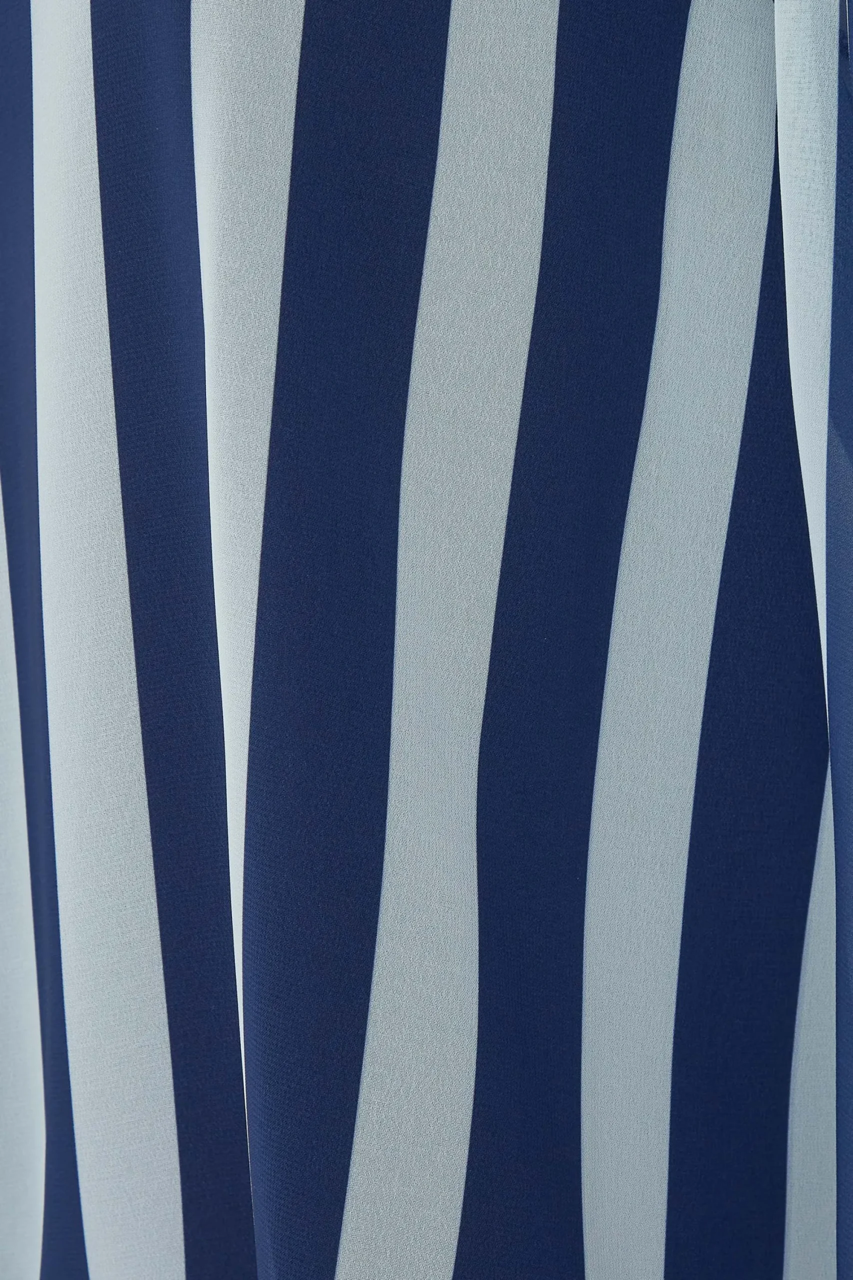 M&Co Womens Navy Blue Stripe Tie Neck Blouse>Women Shirts