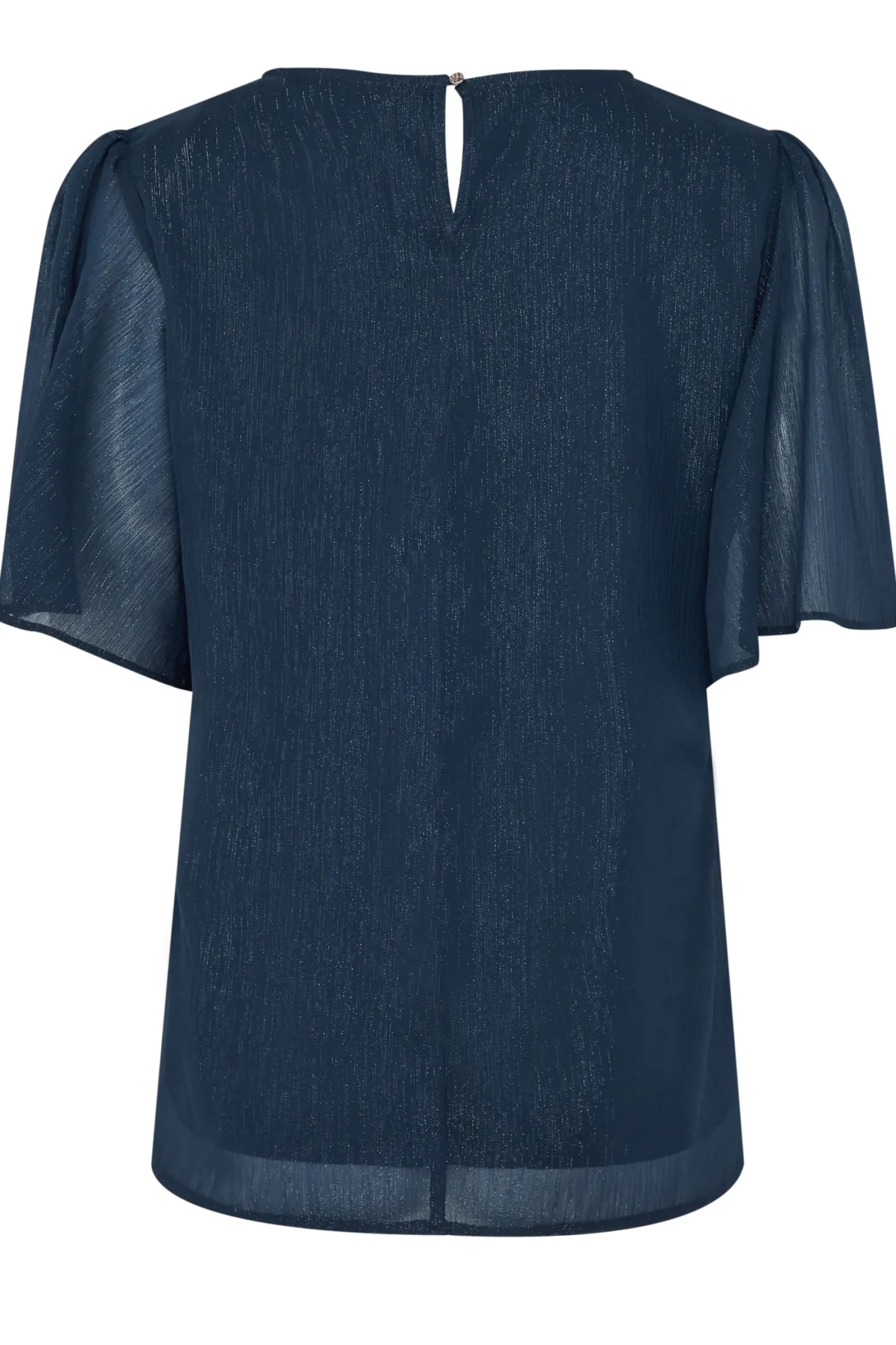 M&Co Womens Navy Blue Glitter Blouse>Women Blouses