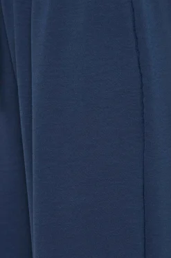M&Co Womens Navy Blue Crepe Wide Leg Trousers><noscript><img width=