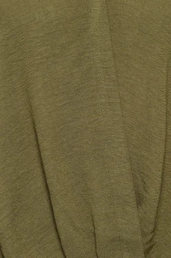 M&Co Womens Olive Green V-Neck Wrap Blouse><noscript><img width=