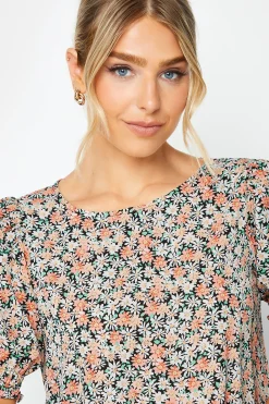 M&Co Womens Orange Daisy Print Blouse><noscript><img width=