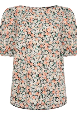 M&Co Womens Orange Daisy Print Blouse><noscript><img width=