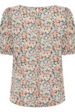 M&Co Womens Orange Daisy Print Blouse><noscript><img width=