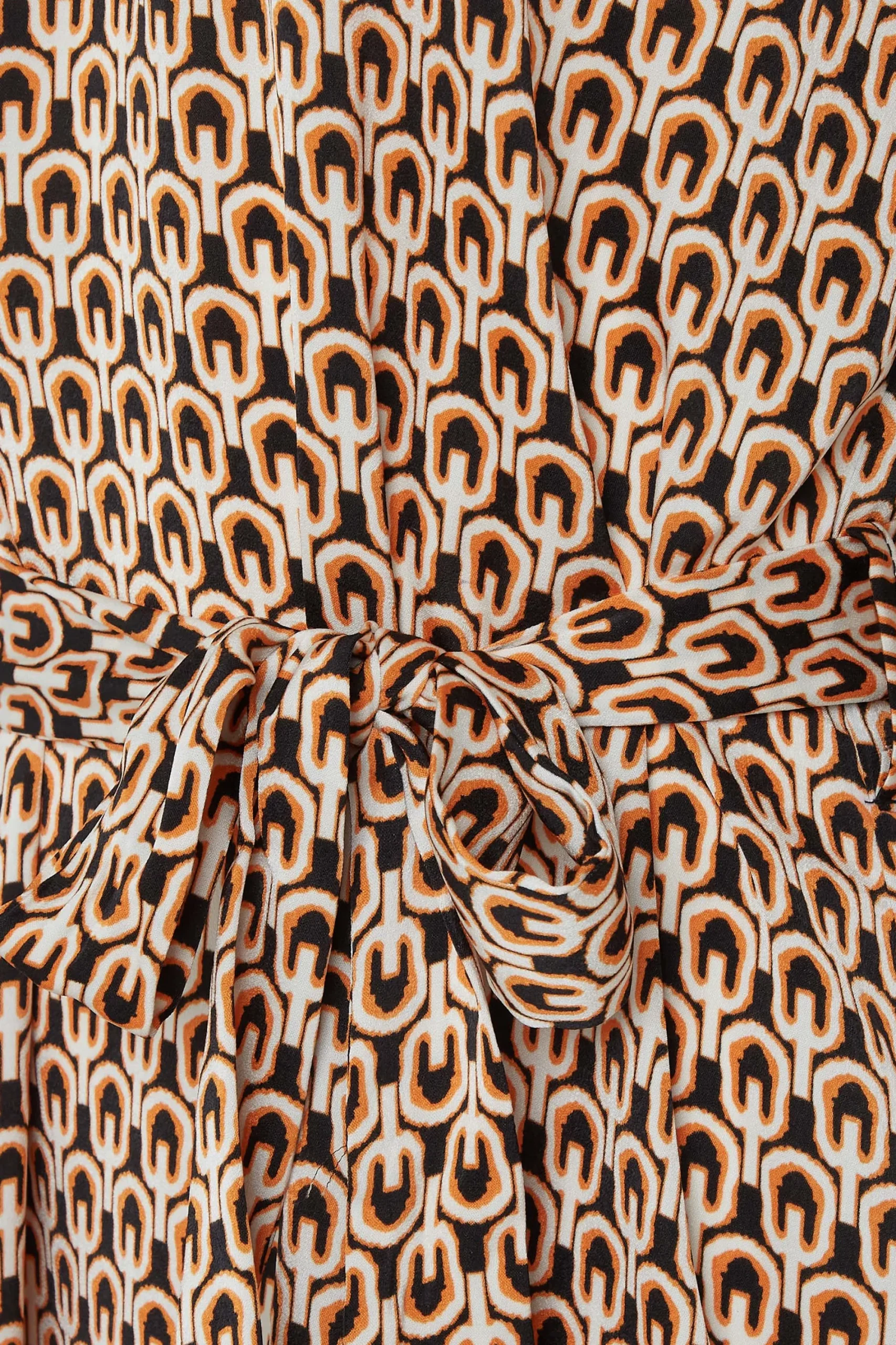 M&Co Womens Orange Geometric Print Tunic Dress>Women Shirt Dresses