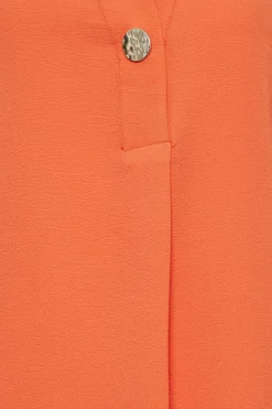 M&Co Womens Orange Long Sleeve Button Blouse><noscript><img width=