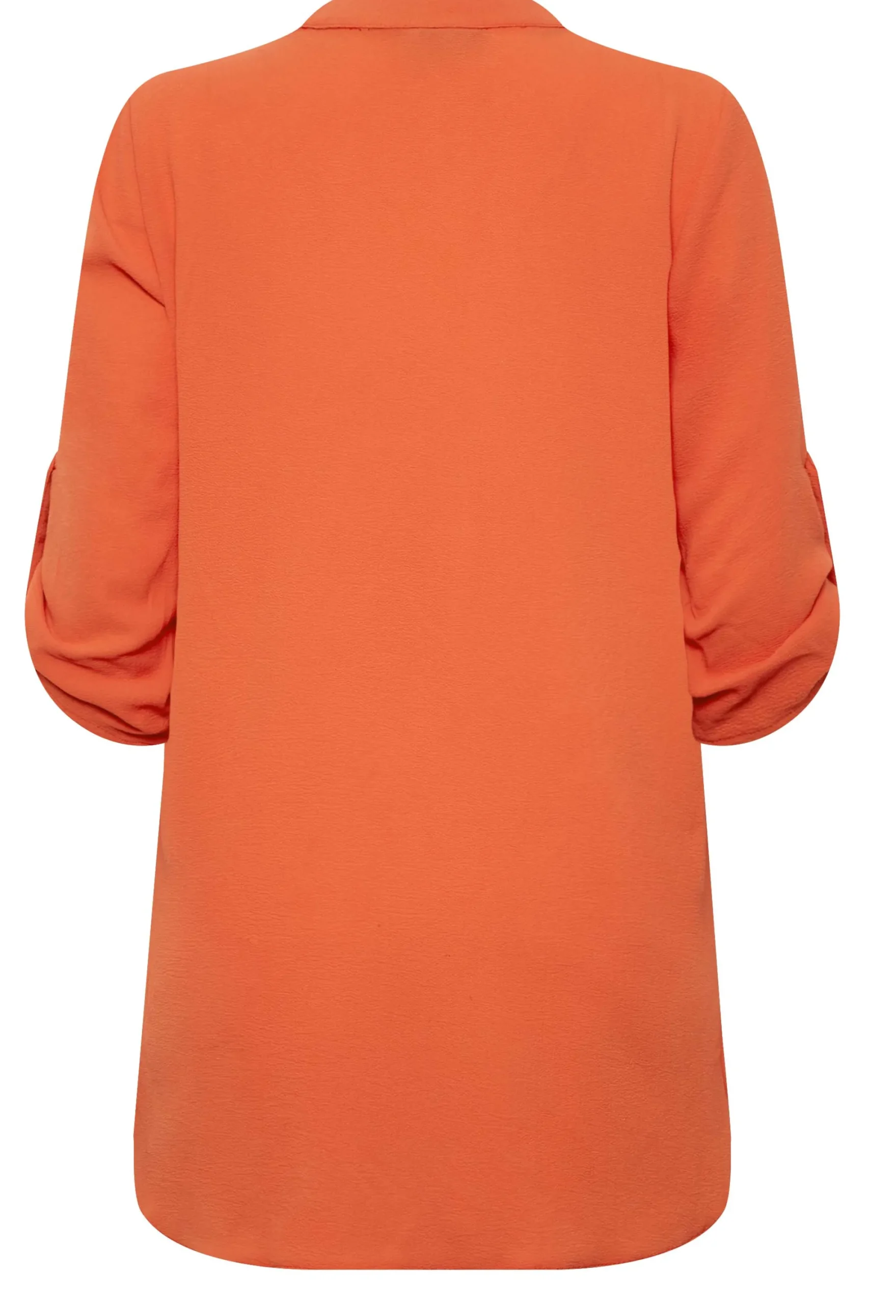 M&Co Womens Orange Long Sleeve Button Blouse>Women Shirts
