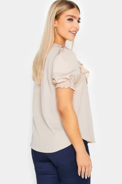 M&Co Womens Pale Pink Frill Front Blouse><noscript><img width=