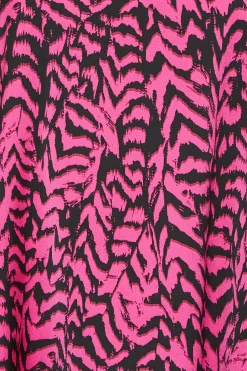 M&Co Womens Pink Animal Print Halterneck Blouse><noscript><img width=