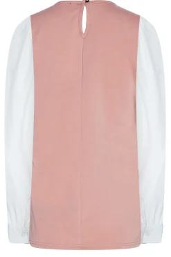 M&Co Womens Pink Contrast Long Sleeve Top><noscript><img width=