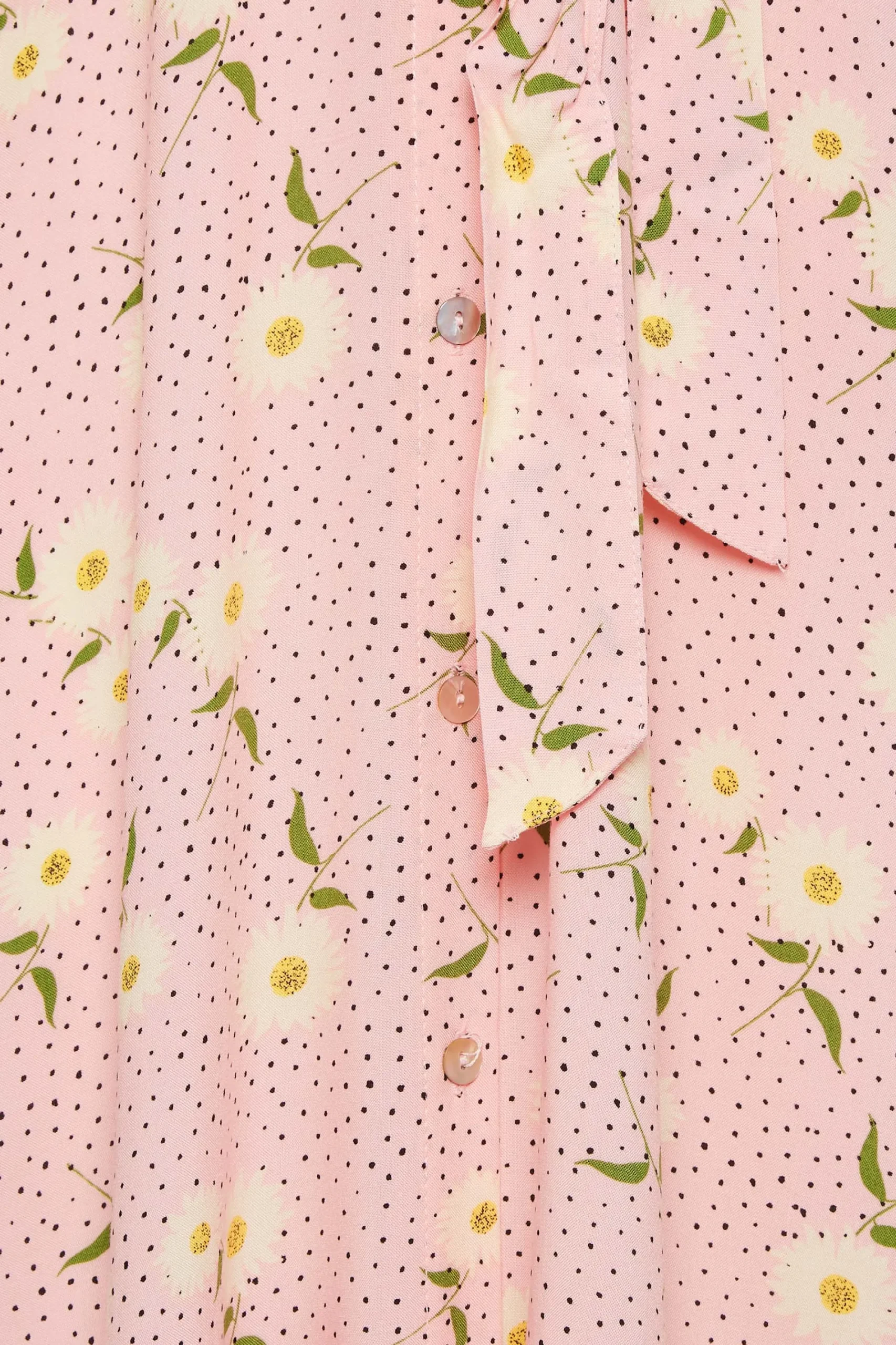 M&Co Womens Pink Ditsy Floral Midi Shirt Dress>Women Shirt Dresses