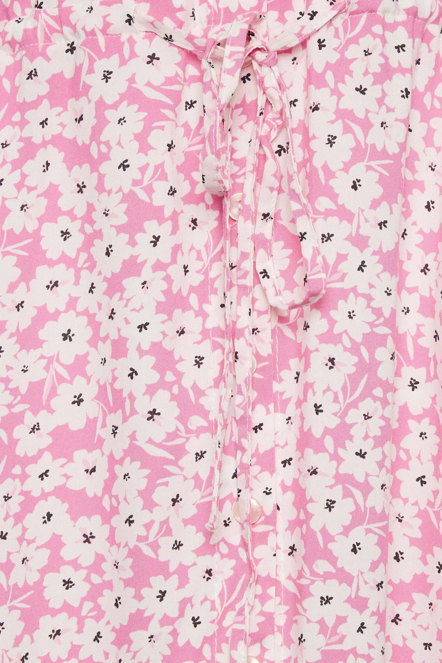 M&Co Womens Pink Floral Print Midi Shirt Dress>Women Shirt Dresses