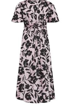 M&Co Womens Pink Floral Midi Tea Dress><noscript><img width=