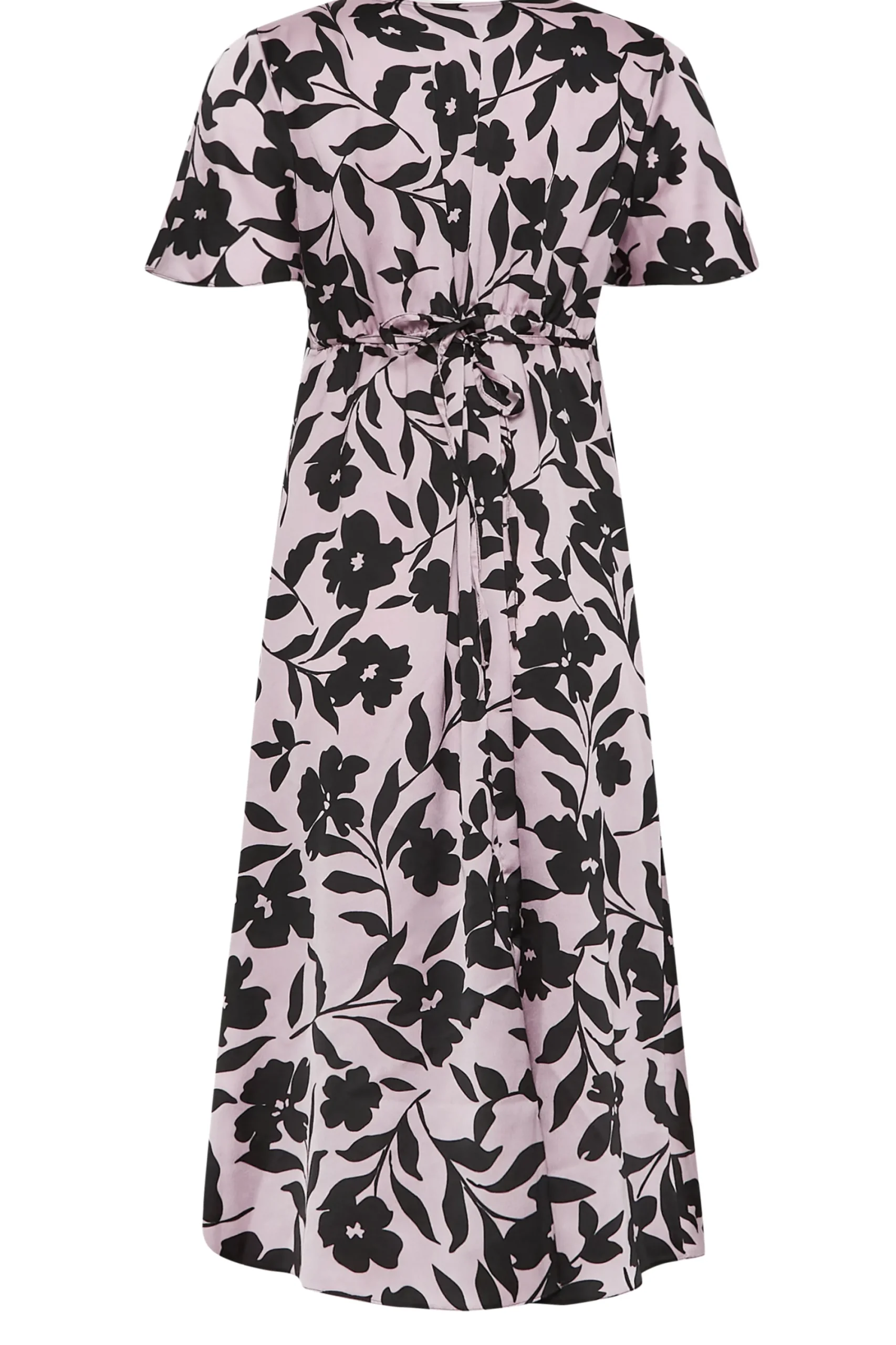 M&Co Womens Pink Floral Midi Tea Dress>Women Wedding Guest Dresses