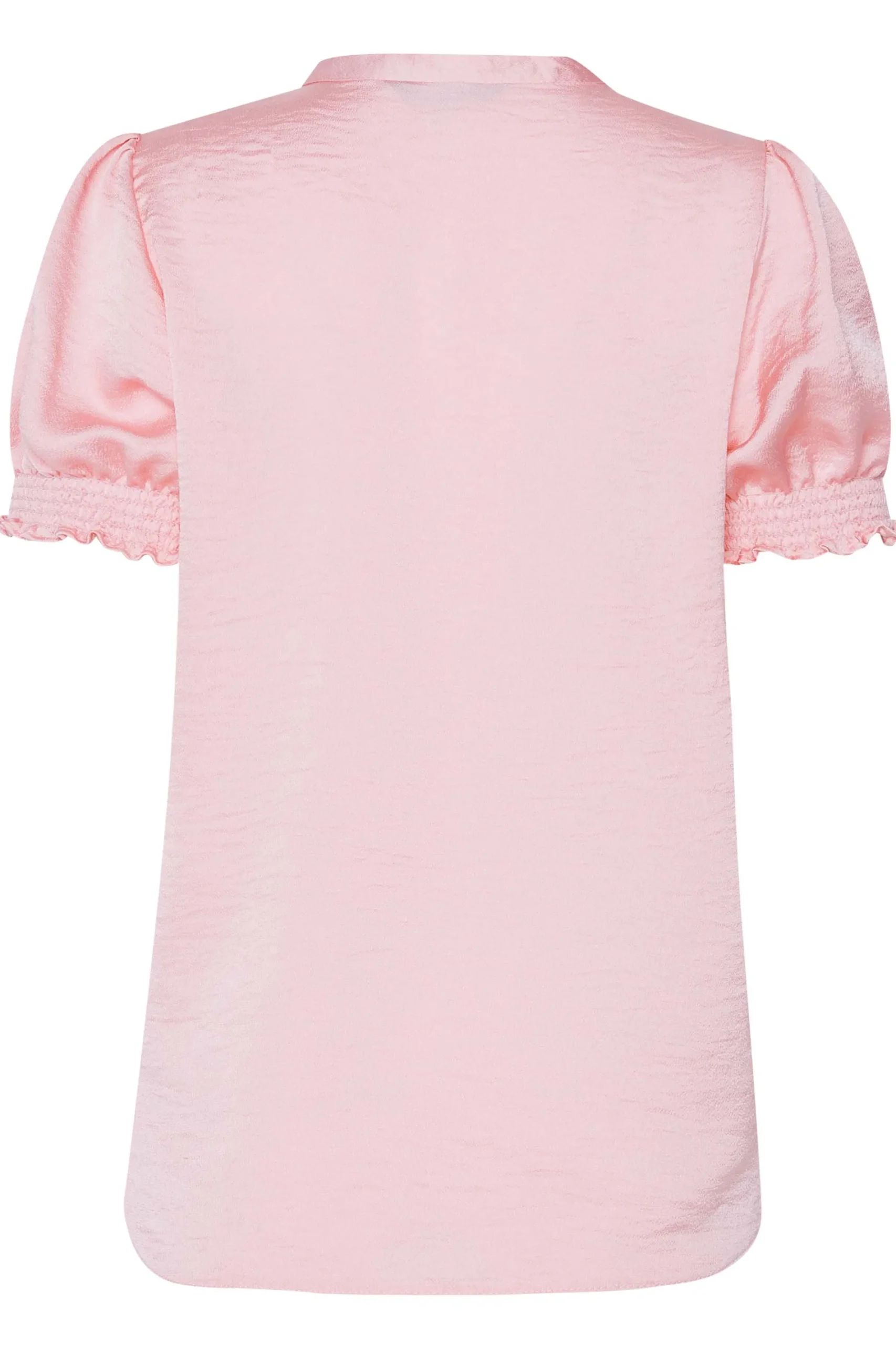 M&Co Womens Pink Frill Satin Blouse>Women Short Sleeve Tops