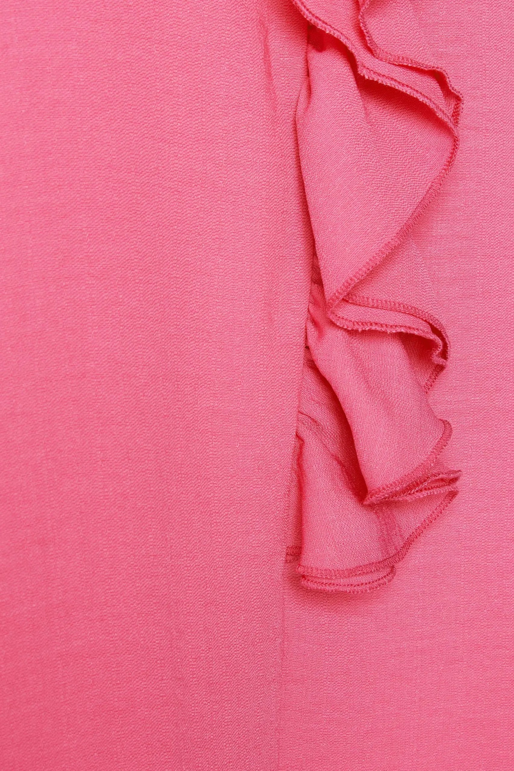 M&Co Womens Pink Frill Front Blouse>Women Short Sleeve Tops