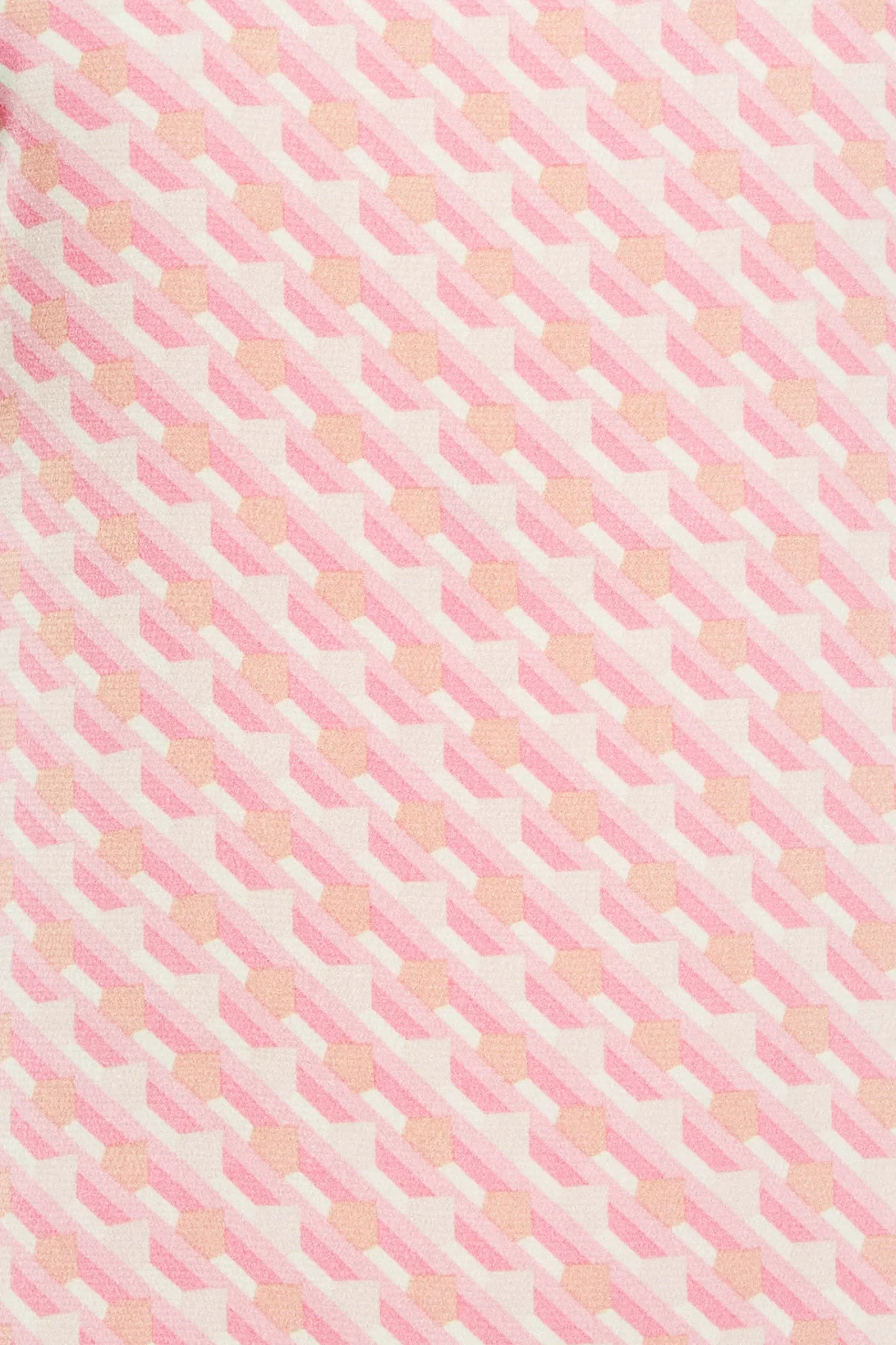 M&Co Womens Pink Geometric Print Blouse>Women Short Sleeve Tops