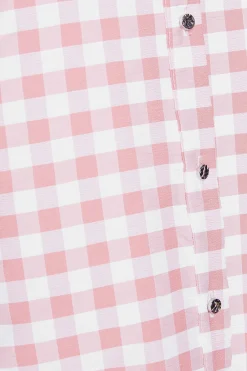 M&Co Womens Pink Gingham Short Sleeve Shirt><noscript><img width=
