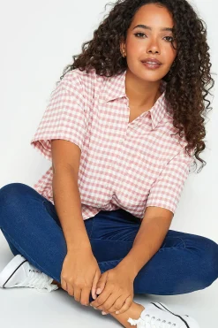 M&Co Womens Pink Gingham Print Shirt><noscript><img width=
