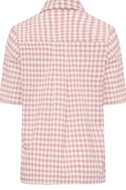 M&Co Womens Pink Gingham Print Shirt><noscript><img width=