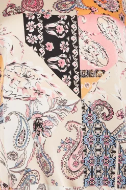M&Co Womens Pink Paisley Print Short Sleeve Blouse><noscript><img width=