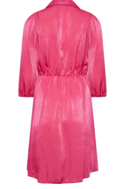 M&Co Womens Pink Satin Wrap Dress><noscript><img width=