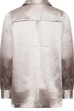 M&Co Womens Pink Satin V-Neck Blouse><noscript><img width=