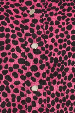 M&Co Womens Pink Spot Print Half Placket Jersey Shirt><noscript><img width=