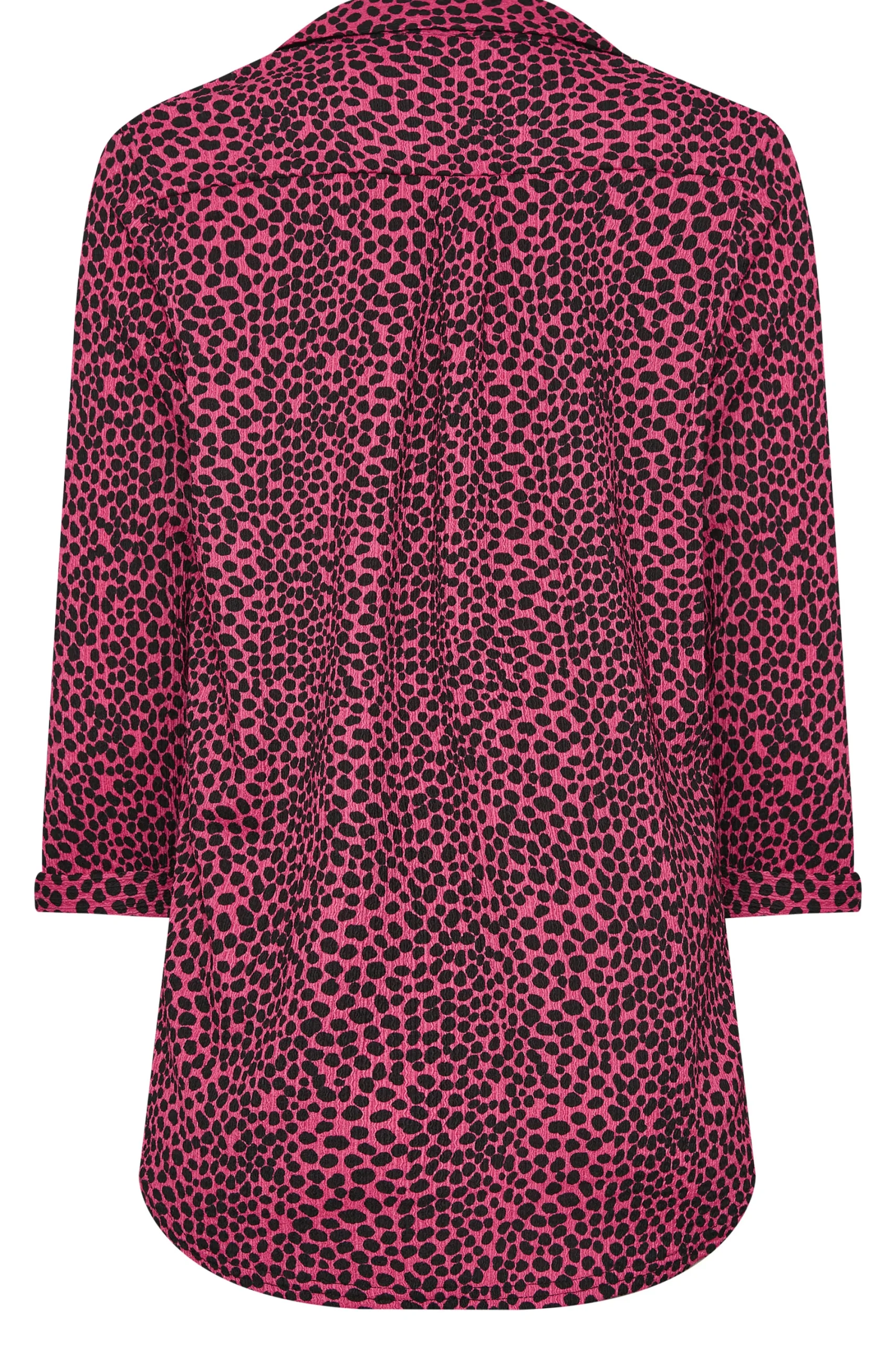 M&Co Womens Pink Spot Print Half Placket Jersey Shirt>Women Shirts