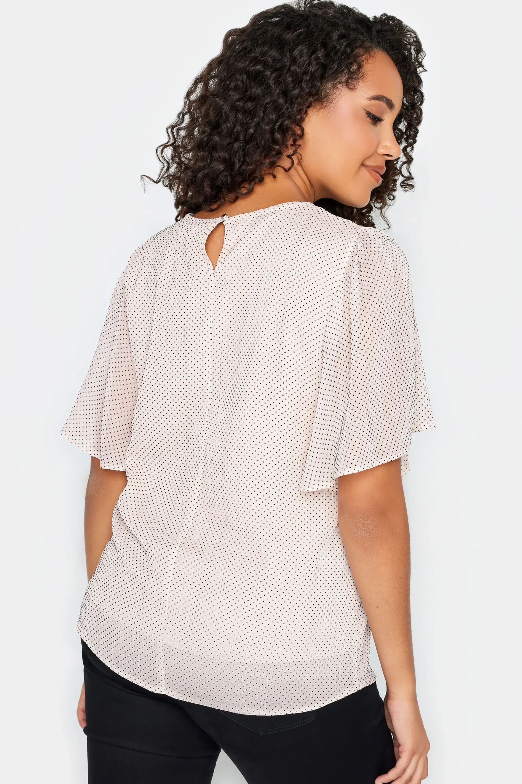M&Co Womens Pink Spot Print Blouse>Women Short Sleeve Tops