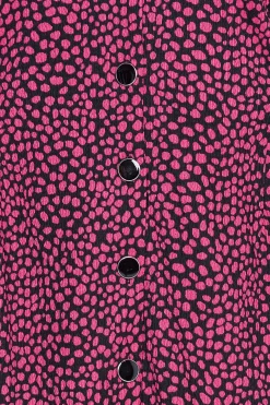 M&Co Womens Pink Spot Print Button Through Midi Dress><noscript><img width=