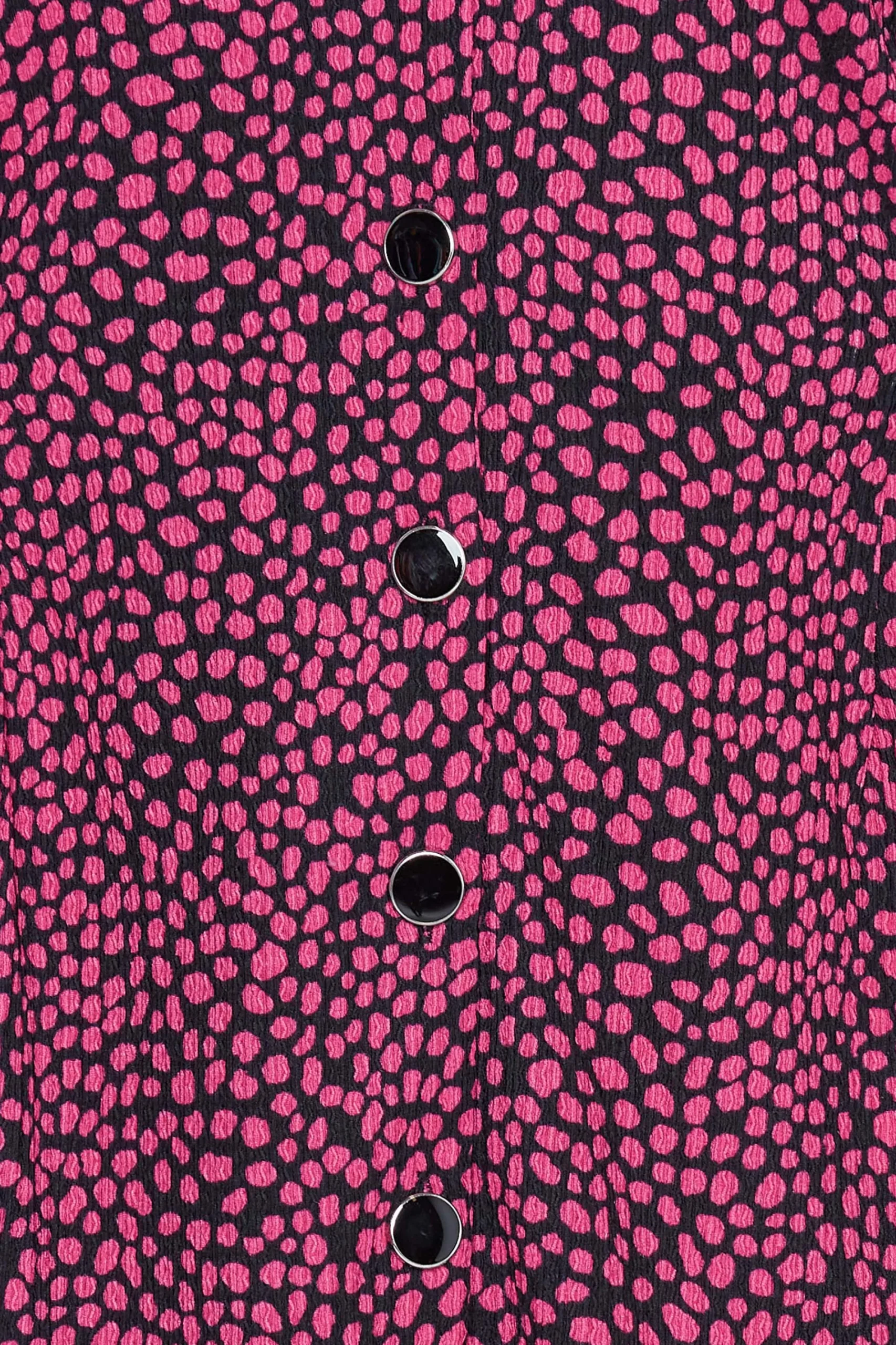 M&Co Womens Pink Spot Print Button Through Midi Dress>Women Wedding Guest Dresses