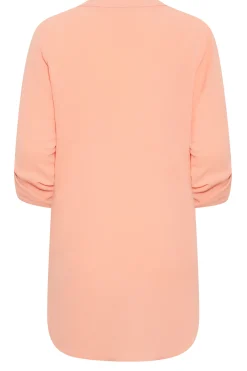 M&Co Womens Pink Statement Button Tab Sleeve Shirt><noscript><img width=
