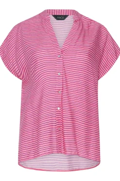 M&Co Womens Pink Stripe Grown On Sleeve Top><noscript><img width=
