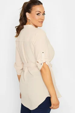 M&Co Womens Pink Tie Waist Blouse><noscript><img width=