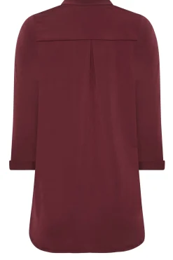 M&Co Womens Purple Half Placket Blouse><noscript><img width=