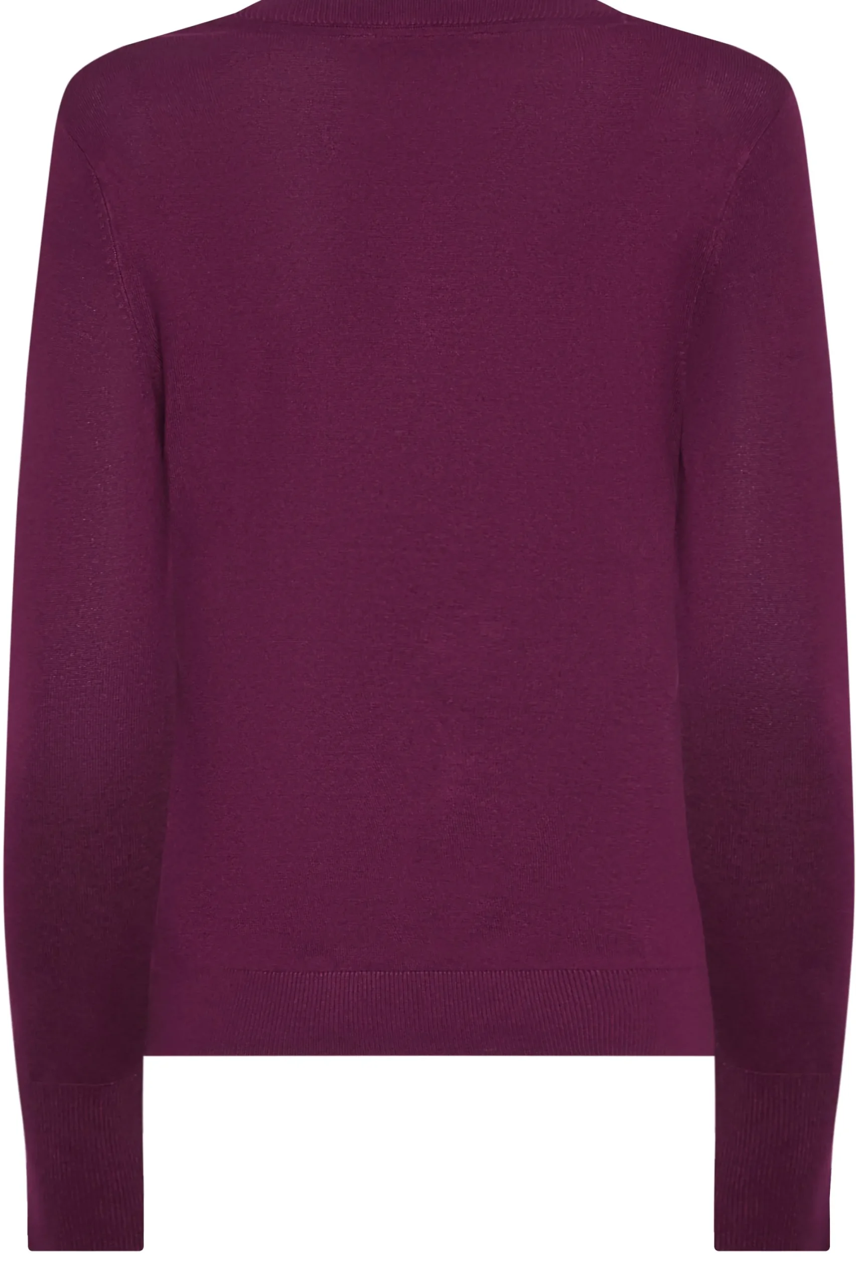 M&Co Womens Purple Long Sleeve V-Neck Jumper>Women Long Sleeve Tops